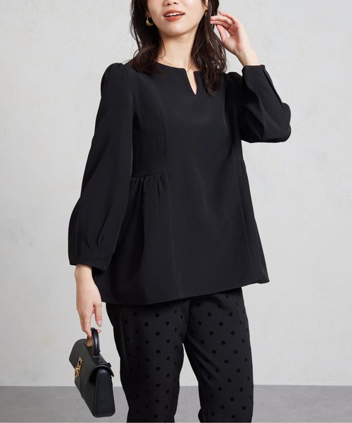 Chez toi（シェトワ）の「ペプラムブラウス（シャツ/ブラウス・レディース・ブラック/ネイビー/アイボリー・FREE）」の10枚目の写真