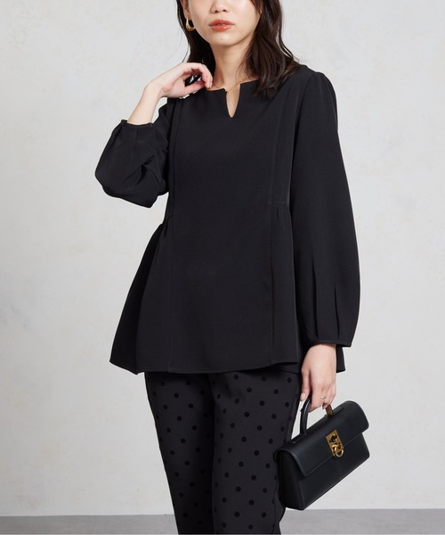 Chez toi（シェトワ）の「ペプラムブラウス（シャツ/ブラウス・レディース・ブラック/ネイビー/アイボリー・FREE）」の16枚目の写真