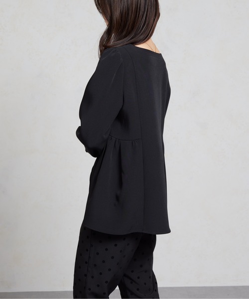 Chez toi（シェトワ）の「ペプラムブラウス（シャツ/ブラウス・レディース・ブラック/ネイビー/アイボリー・FREE）」の11枚目の写真