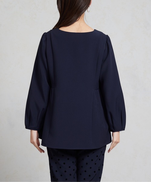Chez toi（シェトワ）の「ペプラムブラウス（シャツ/ブラウス・レディース・ブラック/ネイビー/アイボリー・FREE）」の7枚目の写真