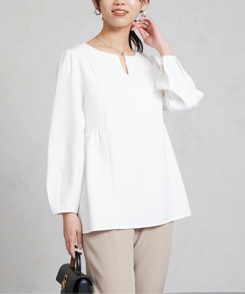 Chez toi（シェトワ）の「ペプラムブラウス（シャツ/ブラウス・レディース・ブラック/ネイビー/アイボリー・FREE）」の14枚目の写真