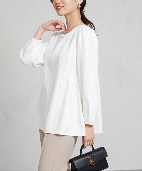 Chez toi（シェトワ）の「ペプラムブラウス（シャツ/ブラウス・レディース・ブラック/ネイビー/アイボリー・FREE）」の20枚目の写真