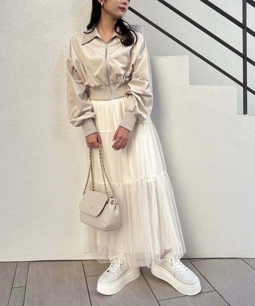 one after another NICE CLAUP(ワンアフターアナザーナイスクラップ)の「チェーンハンドルショルダーバッグ(ショルダーバッグ・レディース・イエロー/ブルー/ブラック/ライトベージュ・FREE)」の7枚目の写真