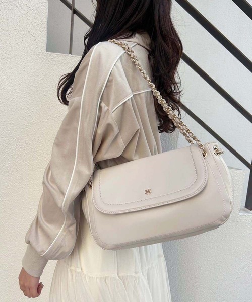 one after another NICE CLAUP(ワンアフターアナザーナイスクラップ)の「チェーンハンドルショルダーバッグ(ショルダーバッグ・レディース・イエロー/ブルー/ブラック/ライトベージュ・FREE)」の19枚目の写真