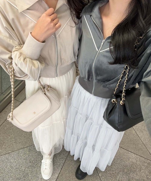 one after another NICE CLAUP(ワンアフターアナザーナイスクラップ)の「チェーンハンドルショルダーバッグ(ショルダーバッグ・レディース・イエロー/ブルー/ブラック/ライトベージュ・FREE)」の13枚目の写真