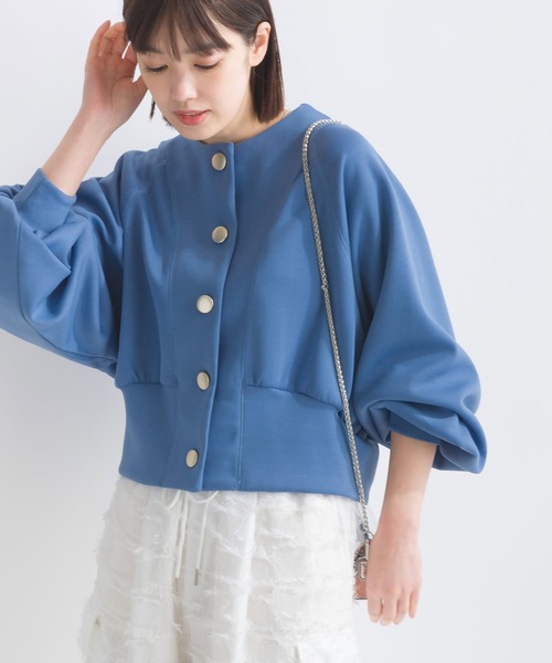 PICCIN（ピッチン）の「【WEB限定】ボリュームスリーブショートブルゾン（ブルゾン・レディース・オフホワイト/ブルー/ブラック・M/L/S）」の21枚目の写真