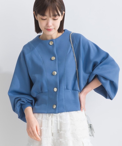 PICCIN（ピッチン）の「【WEB限定】ボリュームスリーブショートブルゾン（ブルゾン・レディース・オフホワイト/ブルー/ブラック・M/L/S）」の19枚目の写真