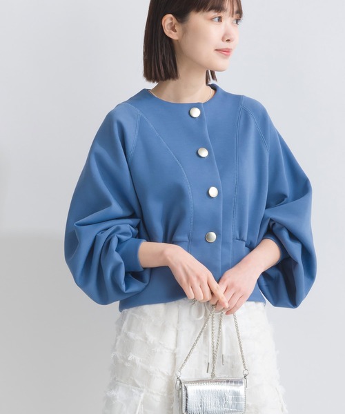 PICCIN（ピッチン）の「【WEB限定】ボリュームスリーブショートブルゾン（ブルゾン・レディース・オフホワイト/ブルー/ブラック・M/L/S）」の22枚目の写真