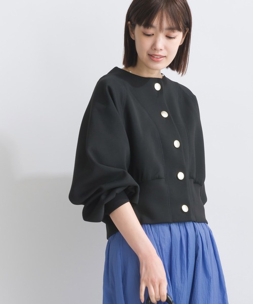 PICCIN（ピッチン）の「【WEB限定】ボリュームスリーブショートブルゾン（ブルゾン・レディース・オフホワイト/ブルー/ブラック・M/L/S）」の13枚目の写真