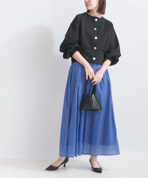 PICCIN（ピッチン）の「【WEB限定】ボリュームスリーブショートブルゾン（ブルゾン・レディース・オフホワイト/ブルー/ブラック・M/L/S）」の16枚目の写真