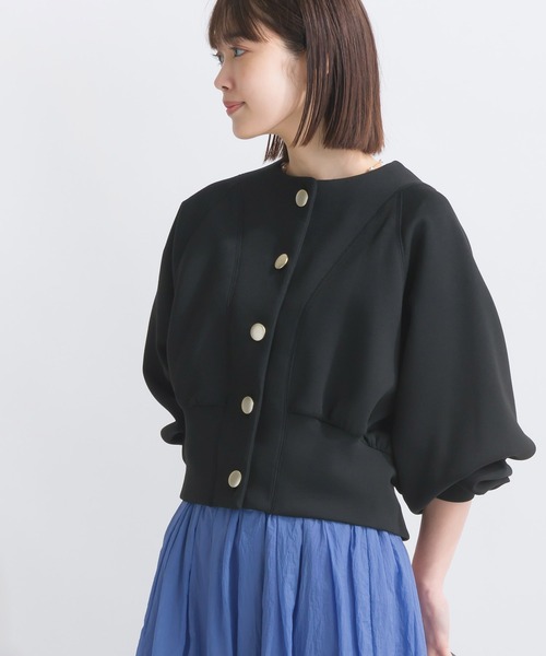 PICCIN（ピッチン）の「【WEB限定】ボリュームスリーブショートブルゾン（ブルゾン・レディース・オフホワイト/ブルー/ブラック・M/L/S）」の15枚目の写真