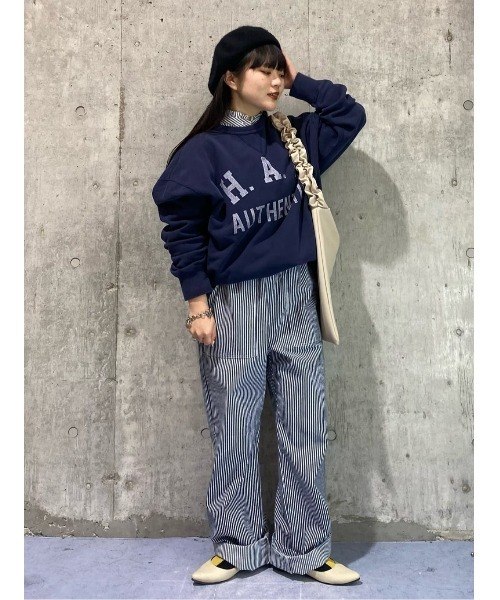 BACK NUMBER(バックナンバー)の「【BACK NUMBER】ペインターイージーパンツ(カーゴパンツ・レディース・ブルー・S/M/L)」の4枚目の写真