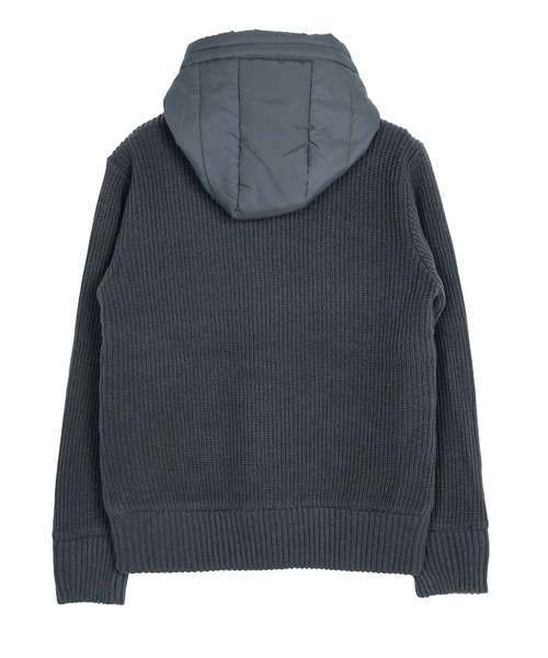 jiggys shop(ジギーズショップ)の「ニットコンビフーディー中綿ブルゾン(ブルゾン・メンズ・ブラック/チャコール・MEDIUM/LARGE)」の11枚目の写真
