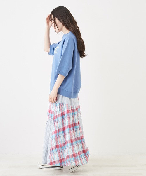 CUBE SUGAR（キューブシュガー）の「チェック×ストライプランダムティアードスカート（スカート・レディース・ピンク系その他/ブルー系その他/ブラウン系その他・M）」の20枚目の写真