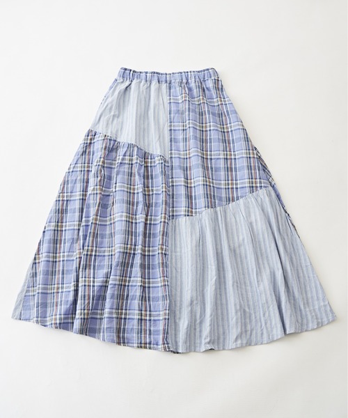 CUBE SUGAR（キューブシュガー）の「チェック×ストライプランダムティアードスカート（スカート・レディース・ピンク系その他/ブルー系その他/ブラウン系その他・M）」の19枚目の写真