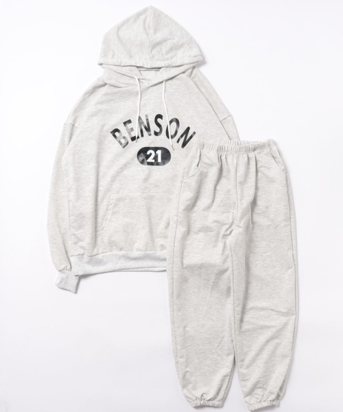 SHEENA（シーナ）の「【セットアップ】ロゴパーカー×スウェットパンツ 2点SET（セットアップ・レディース・ライトグレー/ネイビー/グレー/ブラック・M）」の3枚目の写真