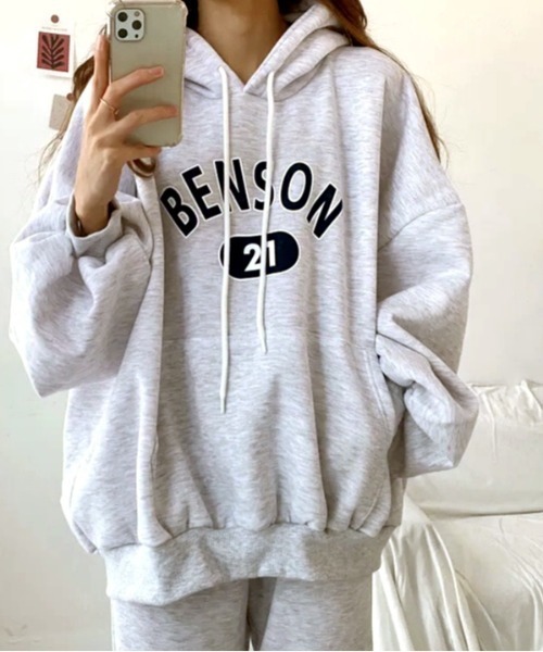 SHEENA（シーナ）の「【セットアップ】ロゴパーカー×スウェットパンツ 2点SET（セットアップ・レディース・ライトグレー/ネイビー/グレー/ブラック・M）」の14枚目の写真