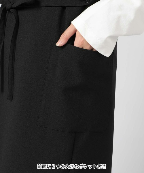 NAIGAI(ナイガイ)の「HOUSE WEAR STUDIO ポリエステルトロ 無地 バッククロス 2WAYエプロン 70371912(エプロン・レディース・グレー/ネイビー/ブラック・FREE)」の14枚目の写真