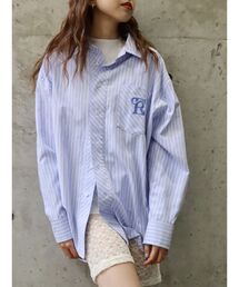 EVRIS | ワンポイントストライプオーバーサイズシャツ(シャツ/ブラウス)