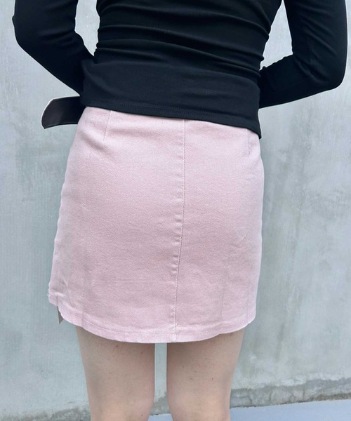 SPIGA（スピーガ）の「二つ穴ﾍﾞﾙﾄﾂｷﾐﾆｽｶｰﾄ（スカート・レディース・ピンク/ホワイト/ブラック/ブラウン・SMALL/MEDIUM）」の7枚目の写真