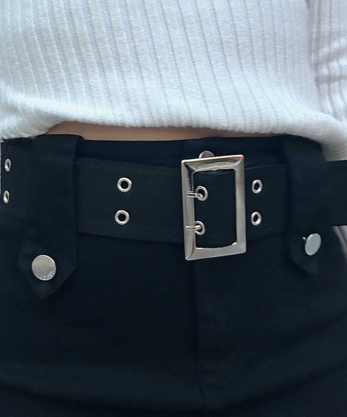 SPIGA（スピーガ）の「二つ穴ﾍﾞﾙﾄﾂｷﾐﾆｽｶｰﾄ（スカート・レディース・ピンク/ホワイト/ブラック/ブラウン・SMALL/MEDIUM）」の19枚目の写真