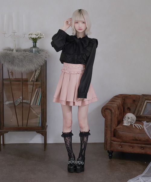 Pal elfy(パルエルフィー)の「ハイウエストタックフレアスカパン(スカート・レディース・ピンク/モカ/ブラック・フリー)」の18枚目の写真
