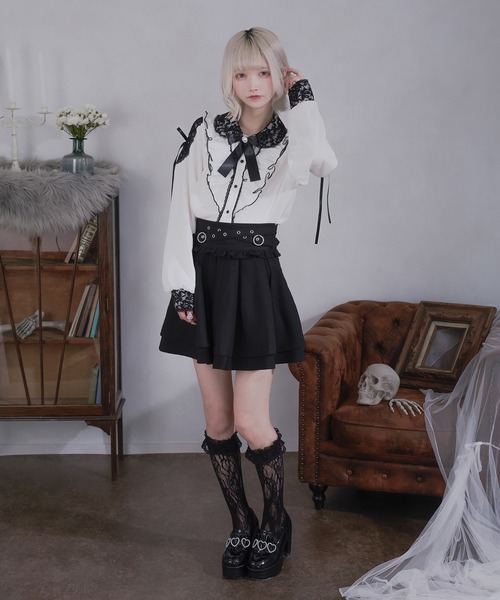 Pal elfy(パルエルフィー)の「ハイウエストタックフレアスカパン(スカート・レディース・ピンク/モカ/ブラック・フリー)」の16枚目の写真