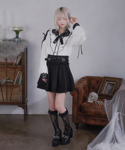 Pal elfy(パルエルフィー)の「ハイウエストタックフレアスカパン(スカート・レディース・ピンク/モカ/ブラック・フリー)」の15枚目の写真