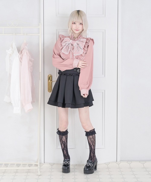 Pal elfy(パルエルフィー)の「ハイウエストタックフレアスカパン(スカート・レディース・ピンク/モカ/ブラック・フリー)」の22枚目の写真