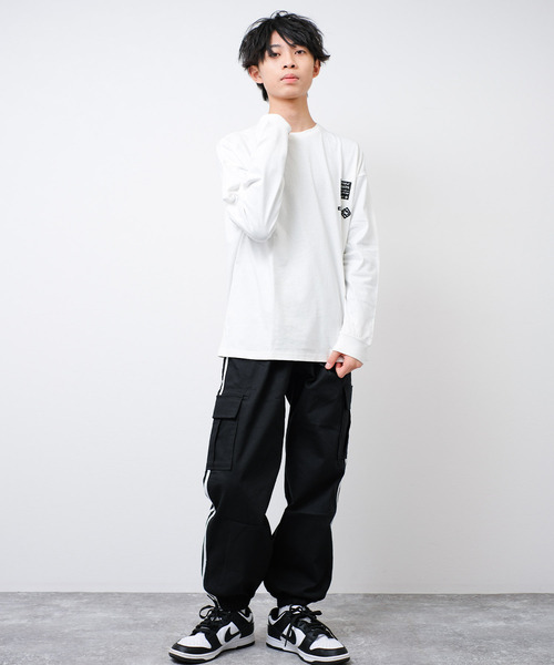 RAT EFFECT(ラットエフェクト)の「ワイドジョガーラインカーゴパンツ(カーゴパンツ・キッズ・チャコールグレー/ブラック/カーキ・170/160/150/140/130)」の5枚目の写真