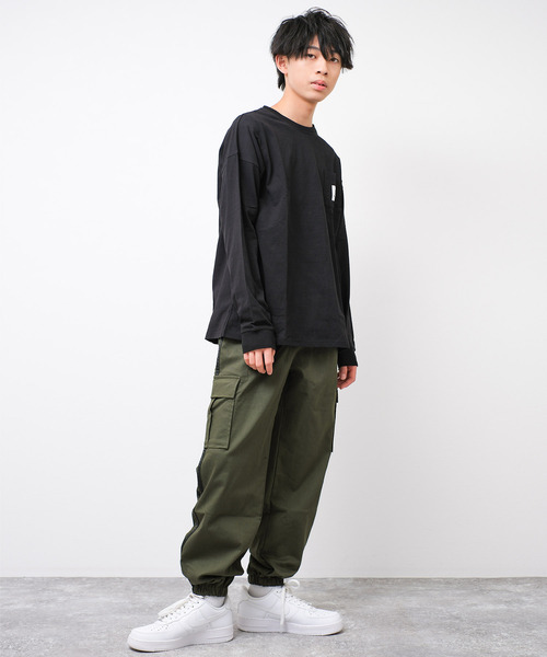 RAT EFFECT(ラットエフェクト)の「ワイドジョガーラインカーゴパンツ(カーゴパンツ・キッズ・チャコールグレー/ブラック/カーキ・170/160/150/140/130)」の11枚目の写真