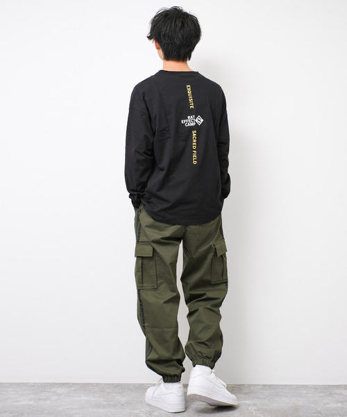 RAT EFFECT(ラットエフェクト)の「ワイドジョガーラインカーゴパンツ(カーゴパンツ・キッズ・チャコールグレー/ブラック/カーキ・170/160/150/140/130)」の12枚目の写真