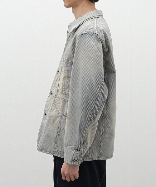 The DUFFER of ST.GEORGE（ザダファーオブセントジョージ）の「【The DUFFER N NEPHEWS】HAIG/ヘイグ(レイルロードジャケット（カバーオール・メンズ・ブルー・MEDIUM）」の11枚目の写真