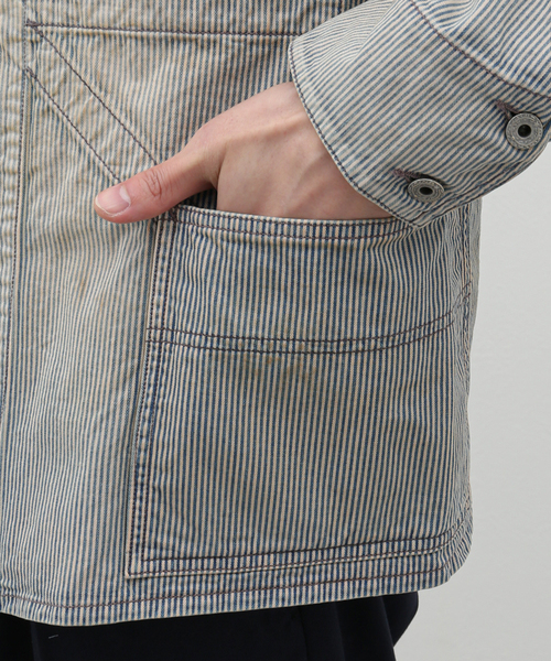 The DUFFER of ST.GEORGE（ザダファーオブセントジョージ）の「【The DUFFER N NEPHEWS】HAIG/ヘイグ(レイルロードジャケット（カバーオール・メンズ・ブルー・MEDIUM）」の17枚目の写真