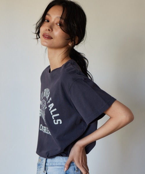 surt(サート)の「BARNYARDSTORM / 【SURT】タイガー T(Tシャツ/カットソー・レディース・ホワイト/チャコール・FREE)」の4枚目の写真