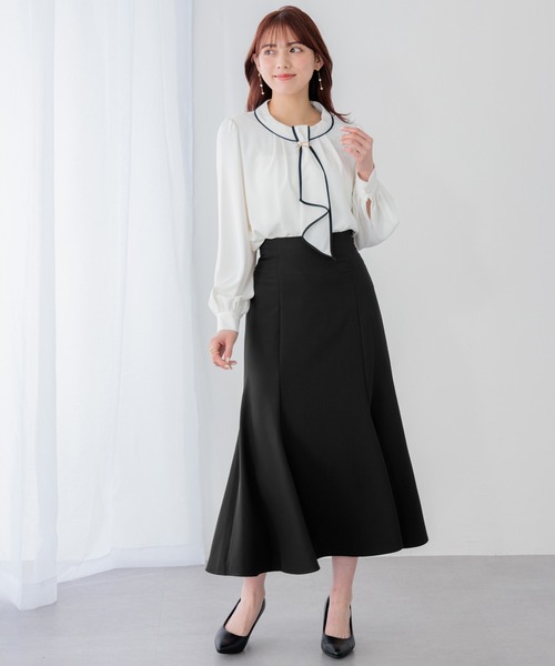 INGNI（イング）の「バックレースアップマーメイドスカート／Ｂ（スカート・レディース・ピンク/グレー/ブラック/ライトベージュ/サックスブルー/ブラック系その他3・FREE）」の7枚目の写真