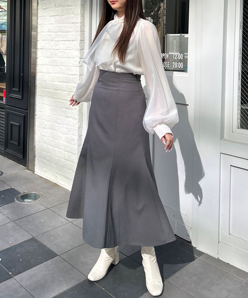 INGNI（イング）の「バックレースアップマーメイドスカート／Ｂ（スカート・レディース・ピンク/グレー/ブラック/ライトベージュ/サックスブルー/ブラック系その他3・FREE）」の22枚目の写真