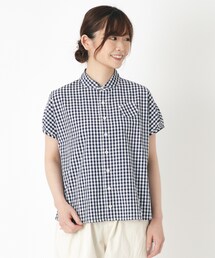 【日本製/ワンマイルウエア】ラウンドカラーブラウス