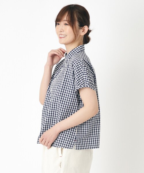 LAURA ASHLEY(ローラアシュレイ)の「【日本製/ワンマイルウエア】ラウンドカラーブラウス(シャツ/ブラウス・レディース・ブルー系その他3/ホワイト・38)」の7枚目の写真
