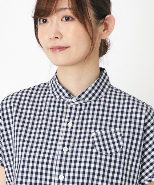 LAURA ASHLEY(ローラアシュレイ)の「【日本製/ワンマイルウエア】ラウンドカラーブラウス(シャツ/ブラウス・レディース・ブルー系その他3/ホワイト・38)」の14枚目の写真