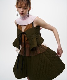 ノントーキョー NON TOKYO フリルスカート ブラウン グリーン ロング NON TOKYO ノントーキョー -ファッション通販 FASHION WALKER