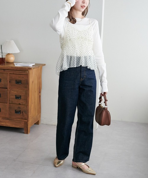 DISCOAT(ディスコート)の「【WEB限定】前後2WAYリボンキャミブラウス(キャミソール・レディース・ホワイト/ブラック系その他/ブラック/アイボリー・MEDIUM)」の18枚目の写真