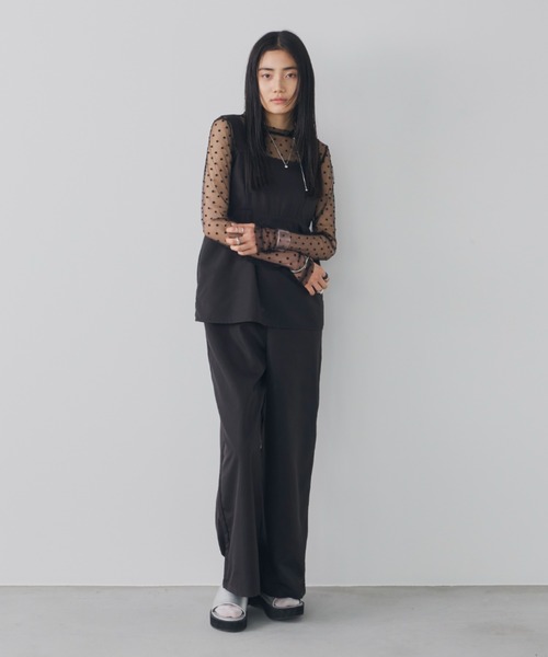 Aunt Marie's（アントマリーズ）の「ビスチェレイヤードオールインワン（つなぎ/オールインワン・レディース・ブラック/アイボリー・MT/FREE）」の3枚目の写真