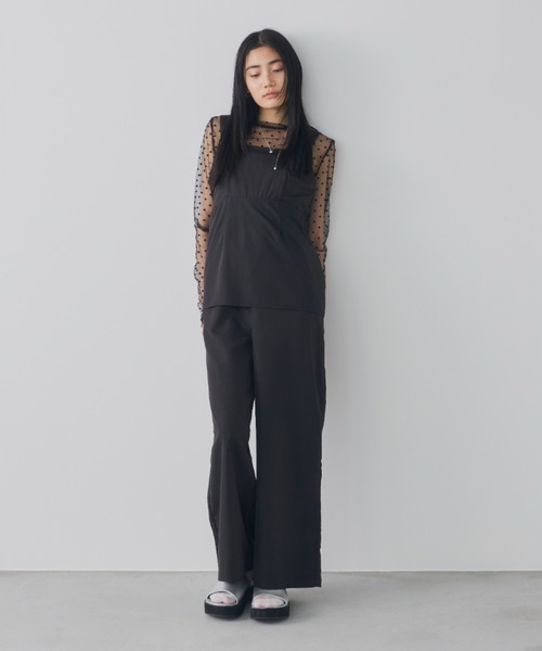 Aunt Marie's（アントマリーズ）の「ビスチェレイヤードオールインワン（つなぎ/オールインワン・レディース・ブラック/アイボリー・MT/FREE）」の5枚目の写真