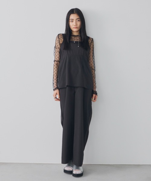 Aunt Marie's（アントマリーズ）の「ビスチェレイヤードオールインワン（つなぎ/オールインワン・レディース・ブラック/アイボリー・MT/FREE）」の6枚目の写真