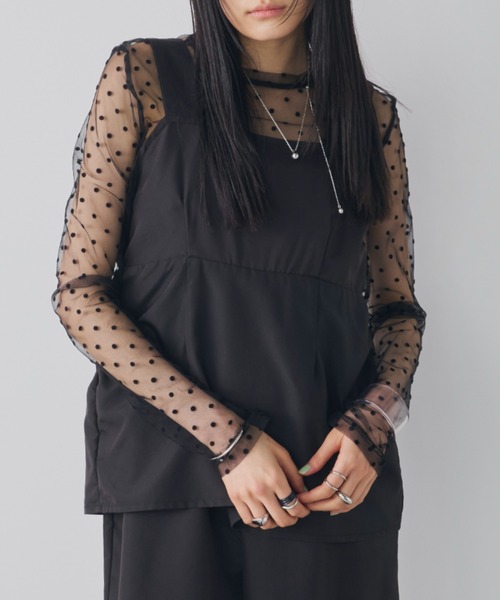 Aunt Marie's（アントマリーズ）の「ビスチェレイヤードオールインワン（つなぎ/オールインワン・レディース・ブラック/アイボリー・MT/FREE）」の9枚目の写真