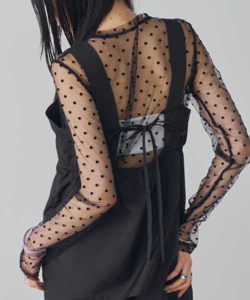 Aunt Marie's（アントマリーズ）の「ビスチェレイヤードオールインワン（つなぎ/オールインワン・レディース・ブラック/アイボリー・MT/FREE）」の11枚目の写真