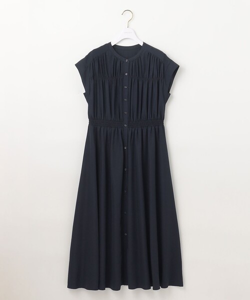 セール】【撥水】シャーリングシャツ ワンピース（シャツ