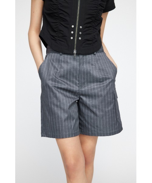 LAGUA GEM(ラグアジェム)の「STRIPE HALF パンツ(その他パンツ・レディース・ブラック/グレー・X-SMALL/SMALL/MEDIUM)」の1枚目の写真