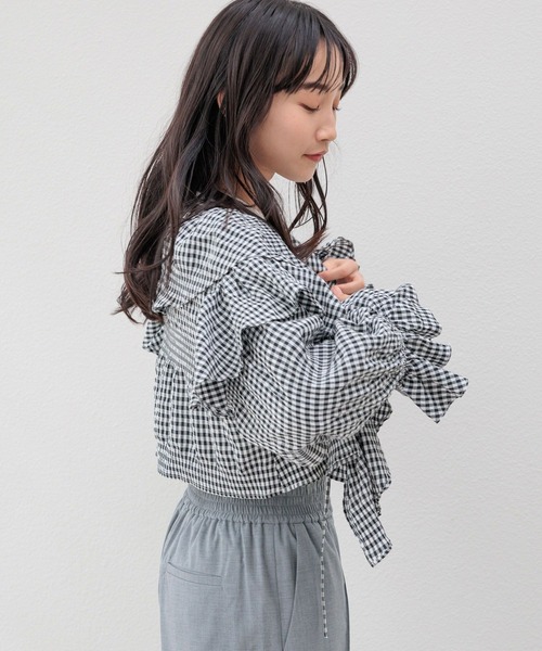【新品】ローリーズファーム　コットン刺繍ブラウス ローリーズファーム ブラウス 刺繍 綿100% トップス ホワイト